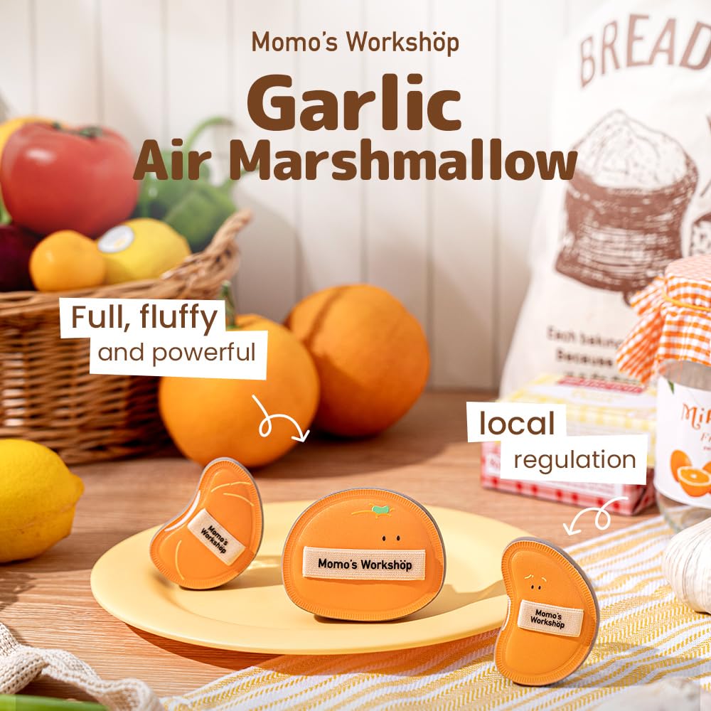 Momo's Workshop Orange Makeup Sponge Set (3pcs) – Large Soft Bounce & Small Firm Bounce PU Leather Puff, Rubycell Blender Sponge for Liquid & Cream Makeup & Storage Case