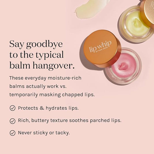 Kari Gran Lip Whip | Moisturizing Lip Balm with Organic Oils | Glossy Sheen + Peppermint | Rich Buttery Texture, Hydrates & Protects | Non-GMO, Organic Ingredients, Made in USA (Blush Peppermint)