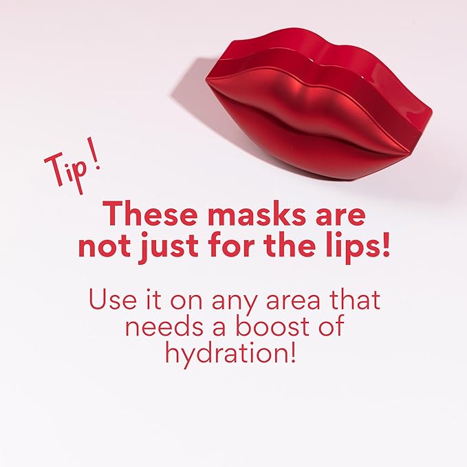 KOCOSTAR Rose Collagen Hydrogel Lip Mask with Niacinamide, Multi Functional Hydrating Lip Care for Dry and Chapped Lips, Hypoallergenic and Paraben Free, Korean Skincare (20 Count)