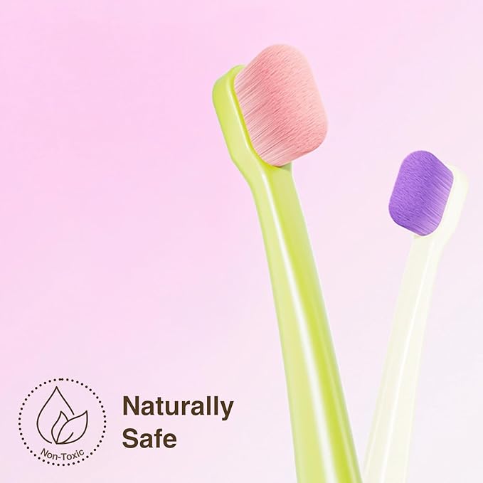 INUSO 3 Pack Orthodontic Toothbrush | -14° Ergonomic Handle for Precise Cleaning | Non-Toxic, No Fluorescent Agents, Safe for Braces & Interdental Care