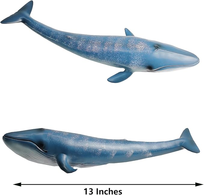 Gemini&Genius Blue Whale Sea Animal Action Figure, Ocean Shark Whale Model Toy, Educational, Role Play, Swim, Beach, Bath and Collectors for Kids