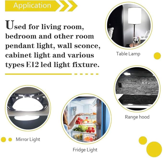 3 Pack E12 LED Candelabra C7 Chandelier C37 Fan Light Bulbs Kx-2000 Bulbrite Replacement, 7W Equivalent to 70W Incandescent, 700LM AC120V (Daylight White 6000K)