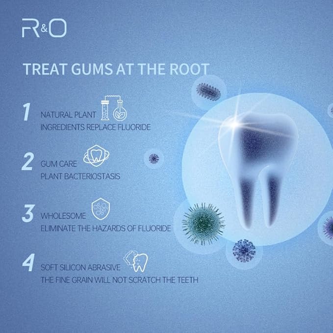 R&O Ageratum Whitening Toothpaste with Bamboo Charcoal, 3.53 oz - Removes Stubborn Stains, Great for Teeth Whitening, Reduces Plaque, Promotes Oral Health with Long - Lasting Fresh Breath (2 Tubes)