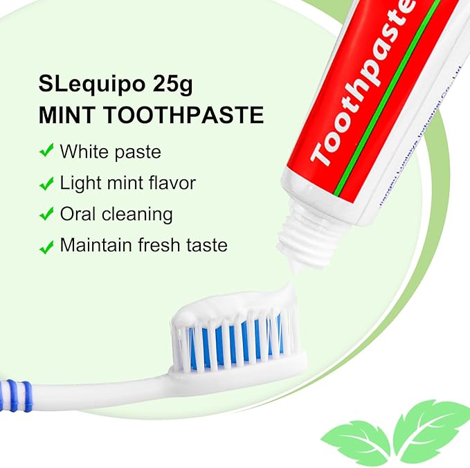 200pcs Travel Size Toothpaste Bulk, 0.88oz/25g Mint Mini Disposable Toothpaste for Hotel, Guests, Homeless, Charity