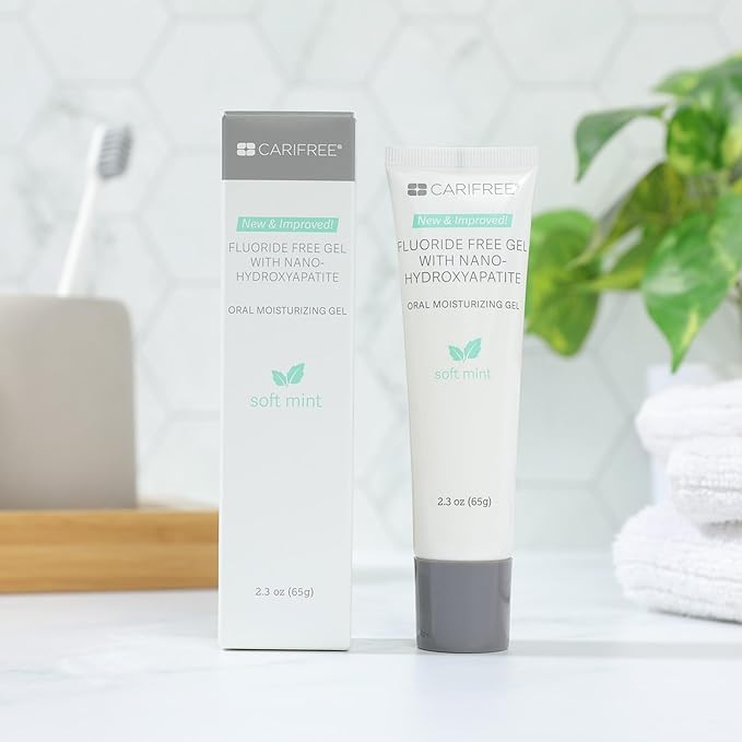 CariFree Fluoride Free Gel: Nano Hydroxyapatite Toothpaste, Neutralizes pH, Freshens Breath and Moistens Mouth, Dentist Recommended (2.3 Ounce (Pack of 2), Mint & Grape)