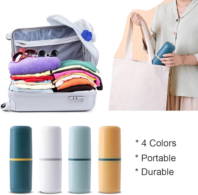 2 Pcs Travel Toothbrush Holder Plastic Toothbrush Travel Case Portable Toothbrush Holder for Travel Normal Toothbrush Electric Toothbrush Container for Traveling Business Camping Daily Uses