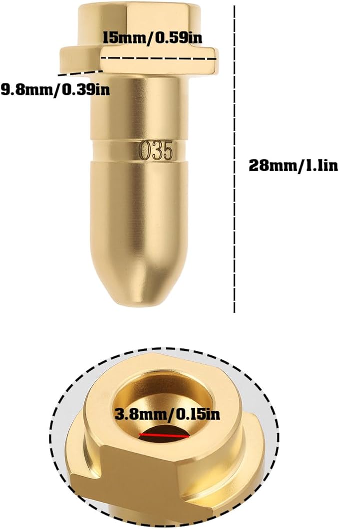 2Pcs Brass Nozzle Tip Spray Wand Washer Accessory Replacement Compatible with Karcher K1-K9