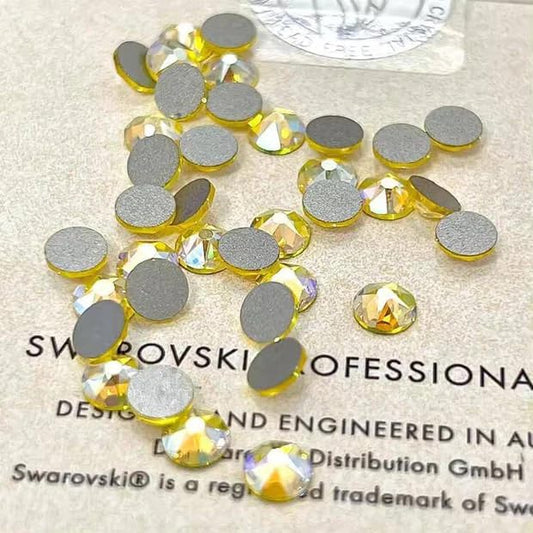 LaserGlow Premium Tooth Gems – 20 Count 1.8mm Yellow Crystal Dental Jewelry – Shiny Tooth Crystals with Brilliant Reflection, Easy Application & Long-Lasting Hold