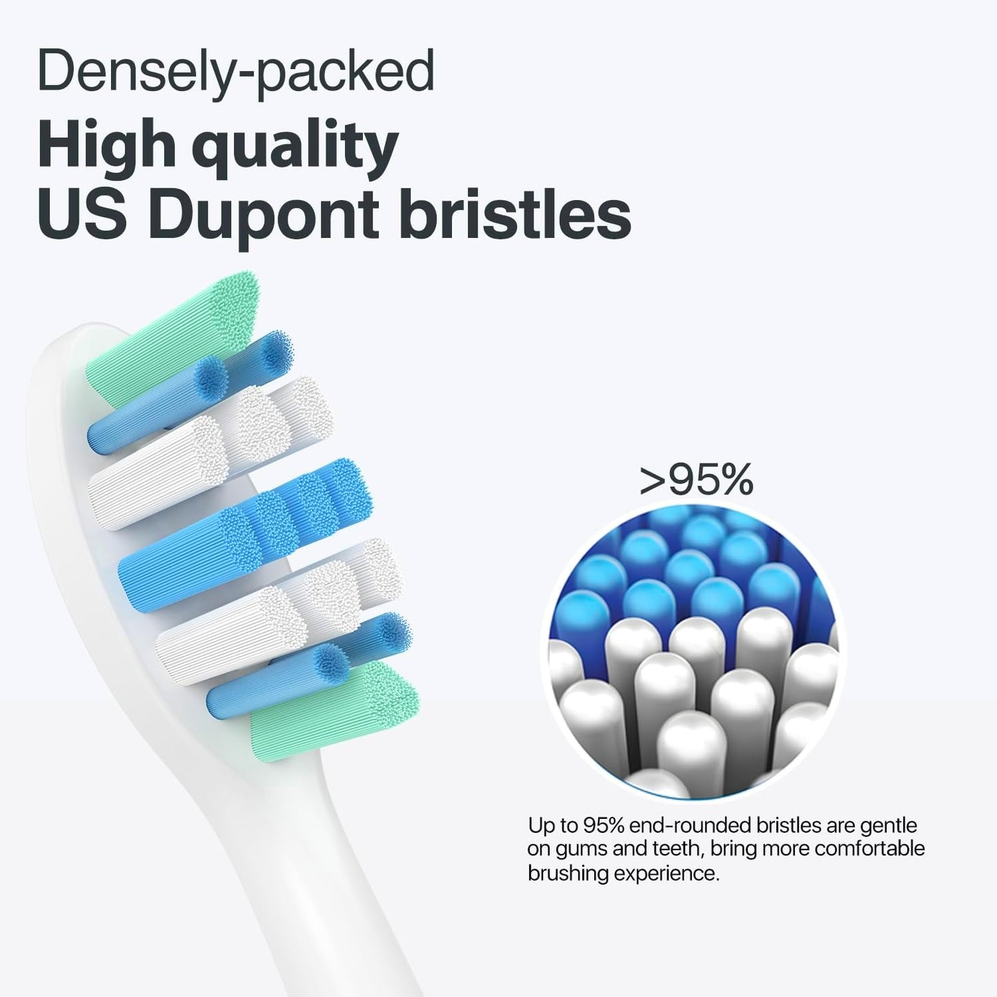 Electric Toothbrush Heads for Philips Sonicare Replacement Heads C1,C2,G2,4100,W,Replacement Brush Head Compatible with Phillips Sonicare Electric Toothbrushes C2,C1,G2,for Sonic Care Brush,6 Pcs