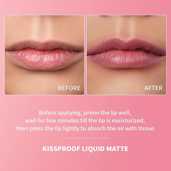 Oulac Matte Liquid Pink Lipstick for Women, Pink Nude Long Lasting Lipstick, Waterproof Lip Stain, No Transfer, Creamy High Pigmented Formula with Vitamin E, Vegan & Cruelty-Free M16