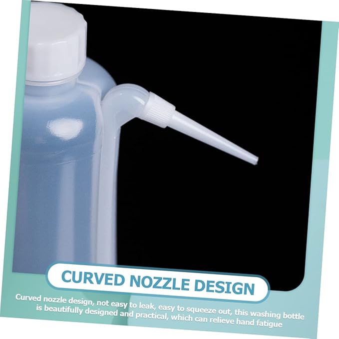 PRETYZOOM 500ml Plastic Wash Bottle Wide Mouth Squeeze Bottle for Cleaning and Irrigation Portable Rinse Squeezable Design