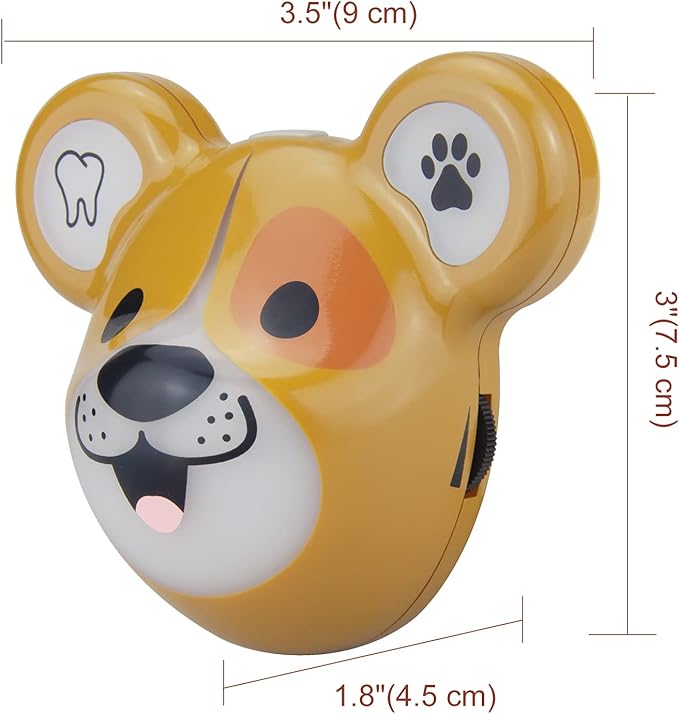 Musical Timer for Kids, Rechargeable Battery 2 Minute Toothbrush Timer and 20 Seconds Bathroom Hand Wash Timers with LED Color Light, 3 Volume Options Musical Timers for Children-Dog