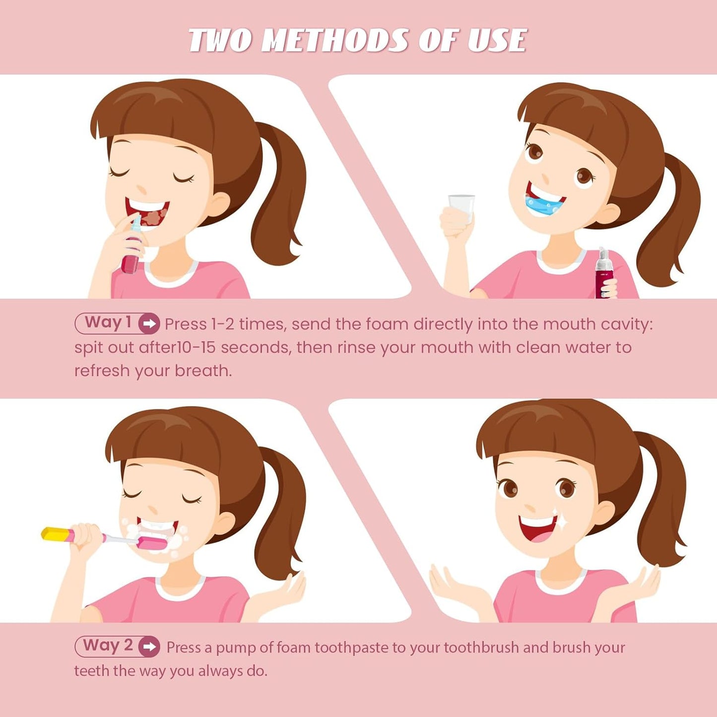 Kids Foam Fluoride Free Toothpaste with Watermelon and Strawberry Mint Flavor, Toddler Natural Teeth Deep Cleaning Toothpaste for U Shaped Toothbrush