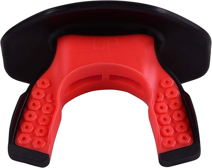 Oral Mart Flag Football Mouth Guard with 3D LipFit Design for Kids - Youth Tackle Football Mouthguard (No Boil) Cool Instant Fit Lip Guard Mouthpiece for Braces (Detachable Helmet Strap Included)