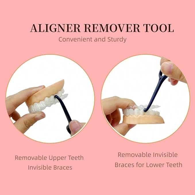 25PCS Dark Blue Aligner Remover Tool,Clear Aligner Removal Tool for Invisalign,Removal Aligner Tooth Hook for Invisible Braces
