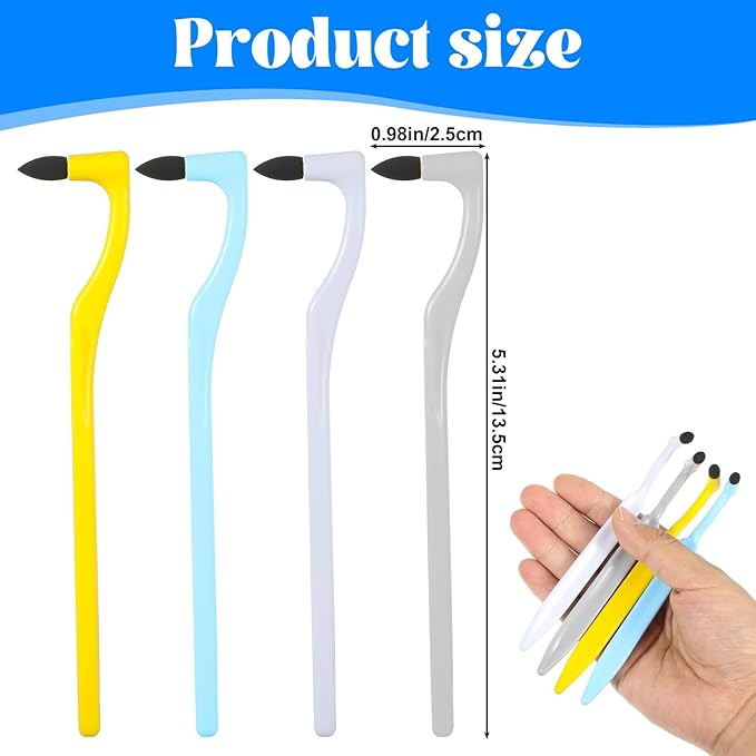 4 PCS Dental Tooth Stain Eraser Removers, Dental Plaque Tartar Eraser Polisher Professional Dental Picks Tooth Polisher and Plaque Remover for Teeth Whitening Polishing Adult Oral Care (4 Color)