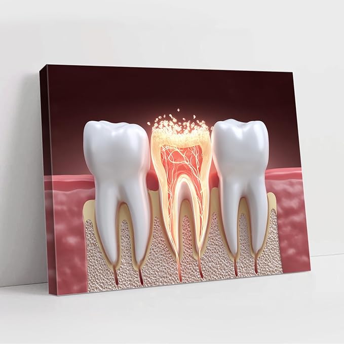 SchindlerBang Dental Professional Gift,Oral Health Awareness Art,Meaningful Present for Colleagues,Mentors,and Appreciation Events 16x24inch Ready to Hang