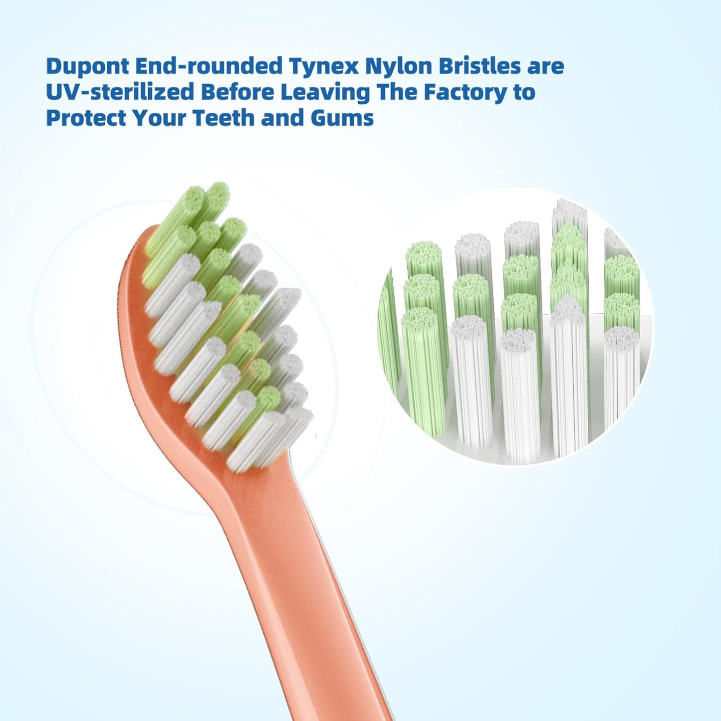 One Series Replacement Toothbrush Heads Pisonicleara Compatible with sonicare Philips One Series BH1022/03 HY1100/02 HY1102 (8-pc) Battery Brush, Mango Snow White Travel Refill