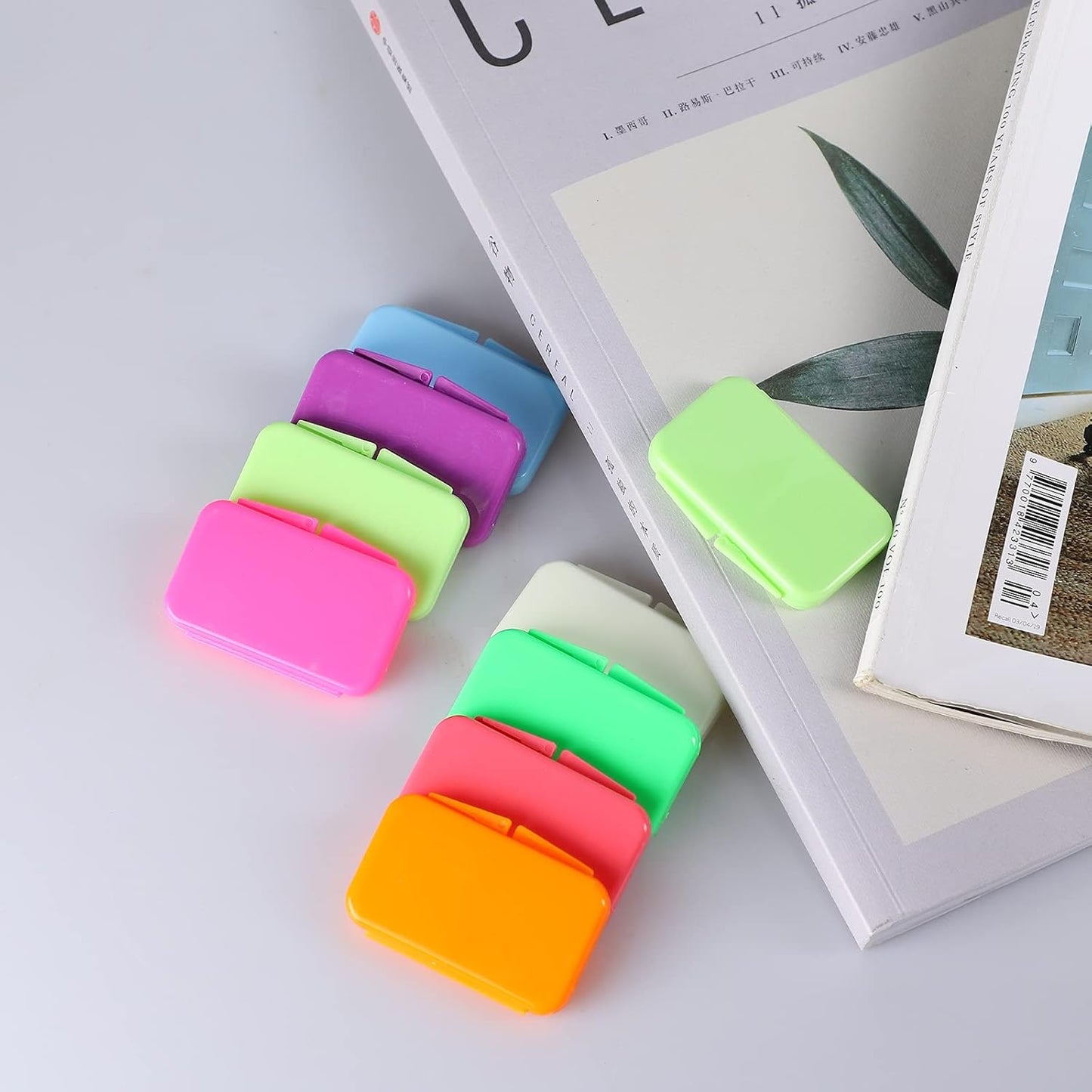 MorTime 12 PACK Braces Wax Dental Wax with Colorful Storage Cases, 60 Orthodontic Wax Strips for Braces Aligners Wearer