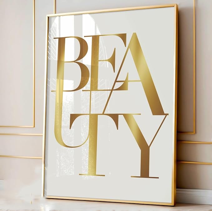 NATVVA 3 Pieces Beauty Procedures Wall Art Canvas Prints Beauty Treatment Makeup Poster Painting Pictures for Beauty Salon Fashion Studio Decor with Wooden Inner Frame