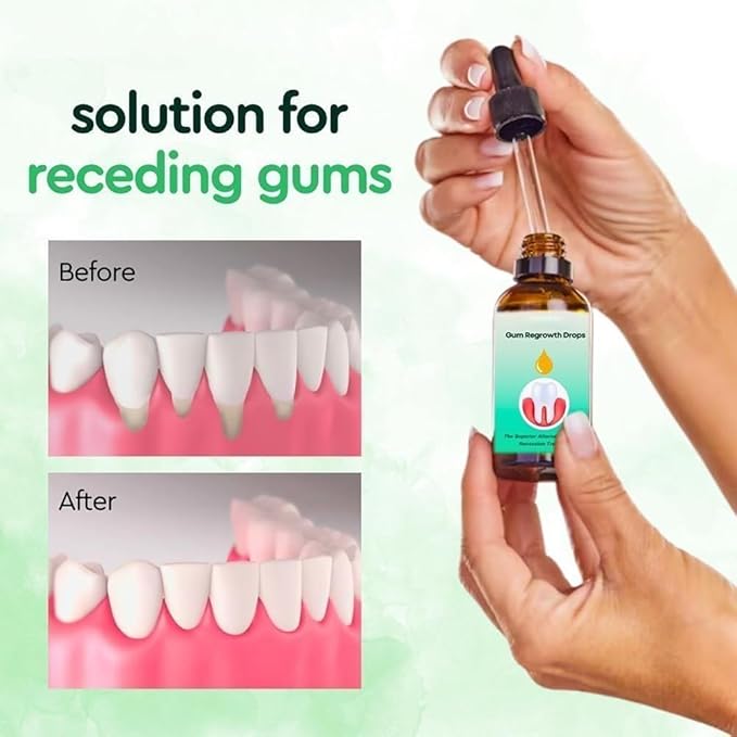 3 PCS DentiZen Gum Drops, Gum Relief Drops, Natural Gum Liquid Drops Mouthwash, Rejuvenate Your Gums with Ease