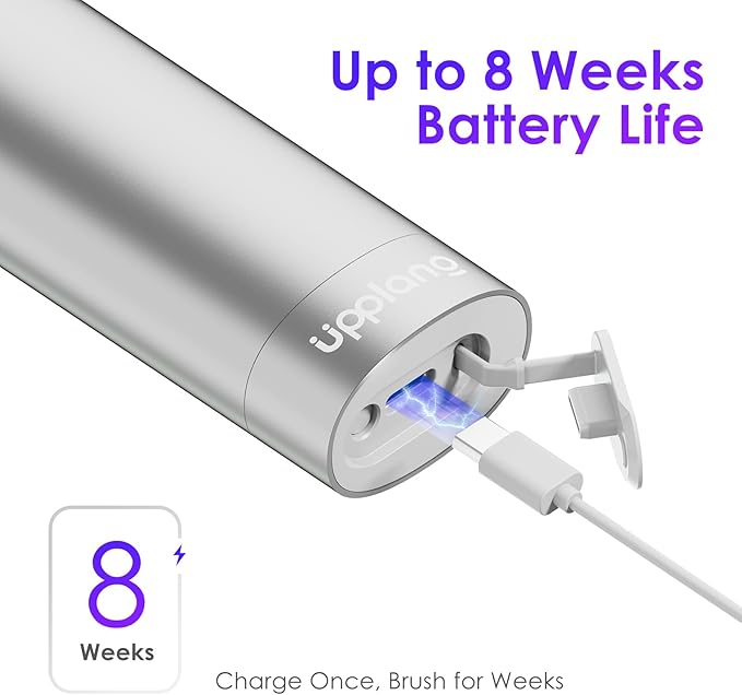 Electric Toothbrush, Portable Travel Sonic Toothbrush with Protective Case USB-C Rechargeable, Neutral Comfort Bristles, Waterproof, Smart Timer, Compact for Daily Use (Pearl White)