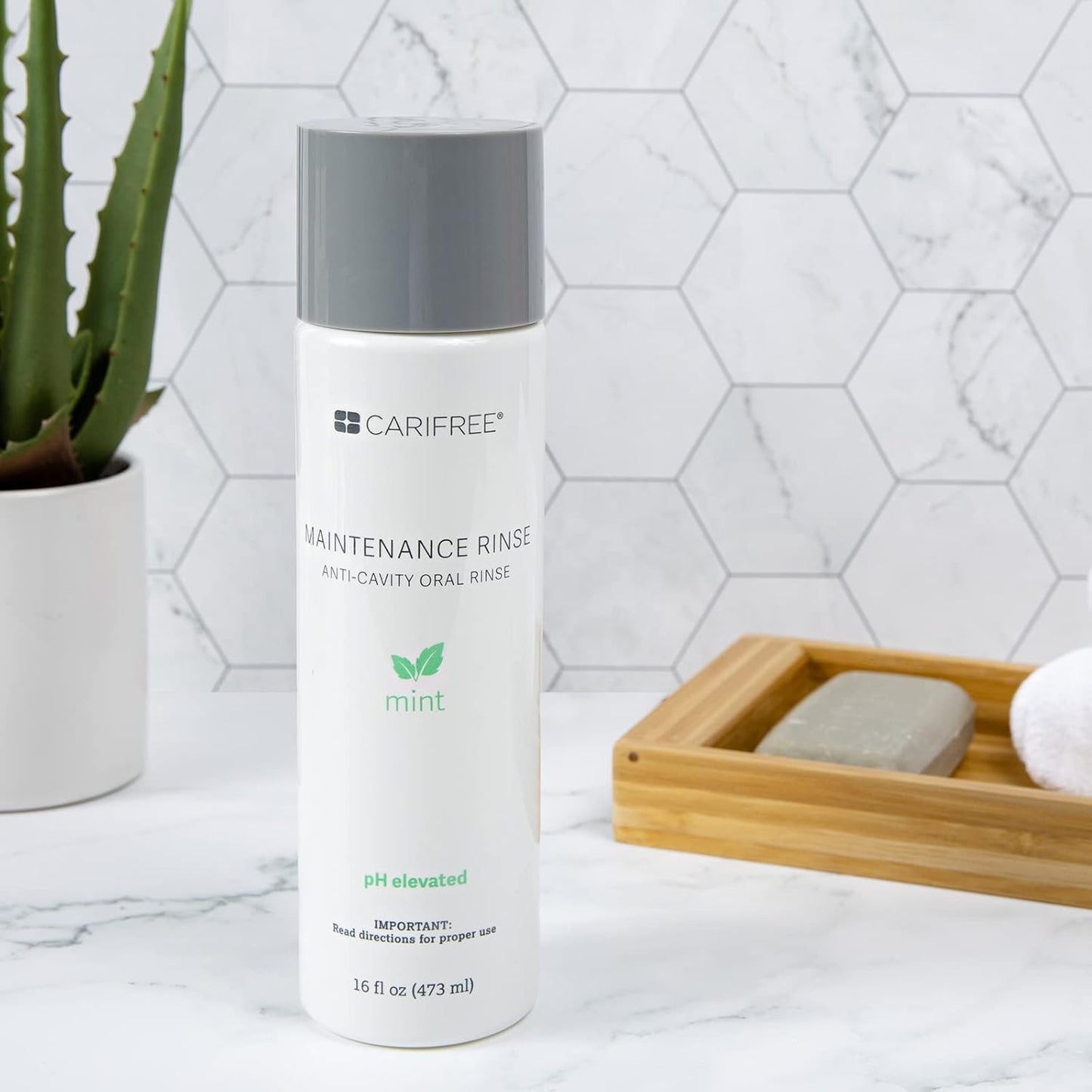 CariFree Maintenance Rinse, Mint Flavored, Anti-Cavity Fluoride Mouthwash, Dentist Recommended, Prevents Oral Decay, Freshens Breath, Alcohol-Free, Neutralizes pH, (16 Fl Oz (Pack of 2), Mint)