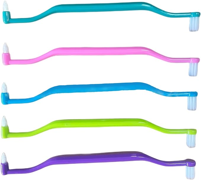 6PCS Braces Toothbrush, 2-in-1 Double Head Braces Brush for Interdental and Wisdom Teeth, Soft Single Tufted Orthodontic Toothbrush Orthodontic