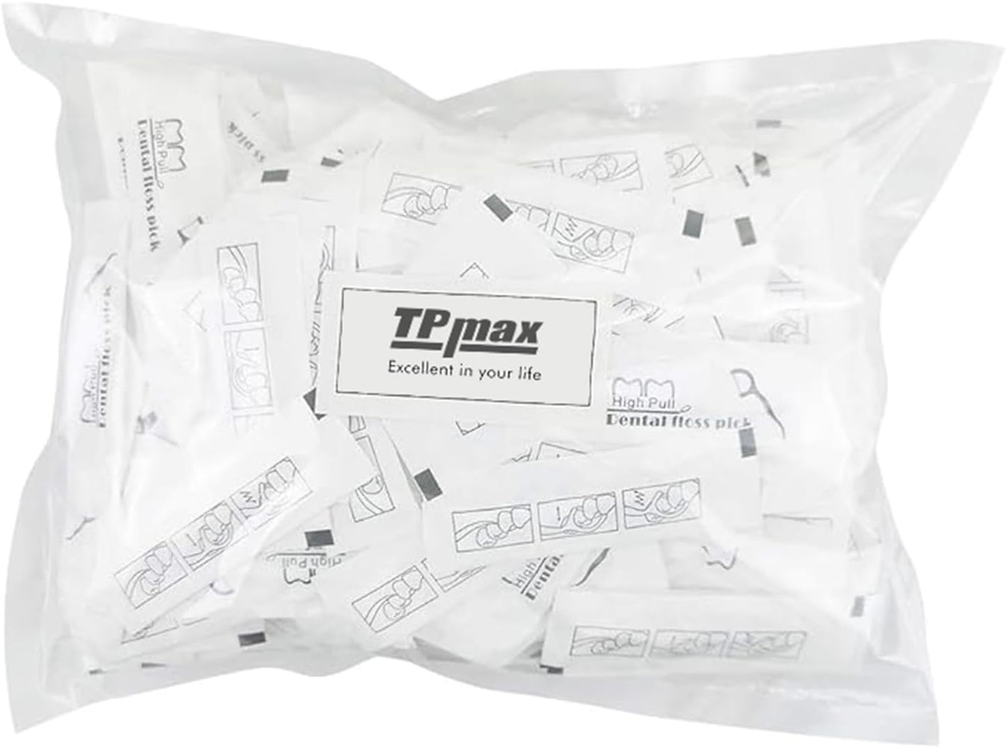 500 Count Dental Flossers Each Individually Wrapped, Floss Singles Bag, Travel Hotel Restaurant Office Car Dental Floss, Floss Picks Oral Care Teeth Clean Flat Wire