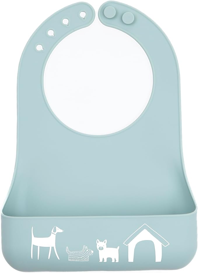 Bella Tunno Little Bites Bib – Silicone Baby Bibs for Infant Girls and Boys Ages 3-12 Months, BPA Free Soft Silicone Bib