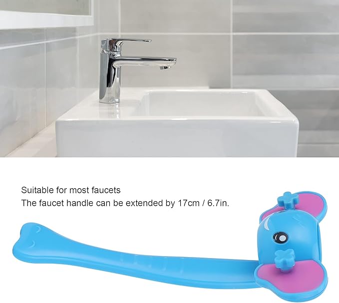Haofy Faucet Extender Sink Handle Extender Faucet Extension Attachment for Toddlers Kids Babies Easy Installation (Blue)
