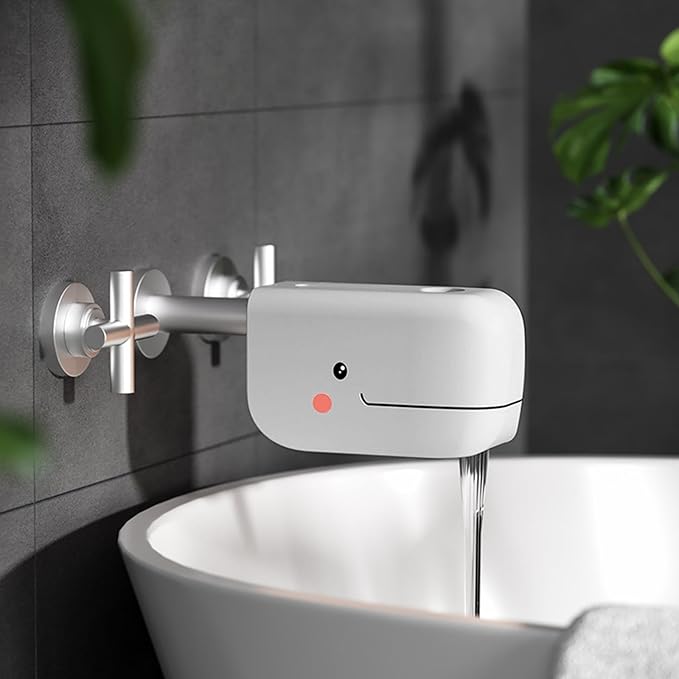 Bath Spout Cover, Silicone Spout Cover for Kids, Bathroom Tub Faucet Cover Faucet Extender Protector for Bath Tap (Grey)