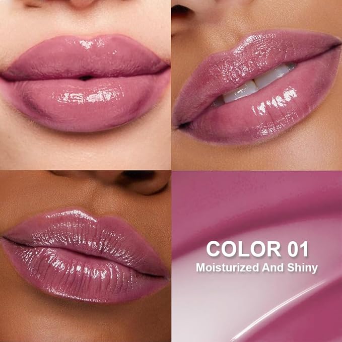 Light Gloss Tinted Buttery Lip Balm – Hydrating Lip Care with Nourishing Oils for Women’s Dry Lips, Natural Tint & Soft Gloss, Lip Plumper Moisture & Light Lip Stain Finish,Vegan #01Blackberry Sorbet