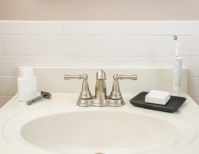 Beau Brummell Solid Black Marble Decorative Jewelry & Accessory Tray for Bathroom, Kitchen, Vanity, Dresser, Nightstand or Desk | Hand Crafted from 100% Real Solid Black Marble | 6.5"x4.5"x 0.5"