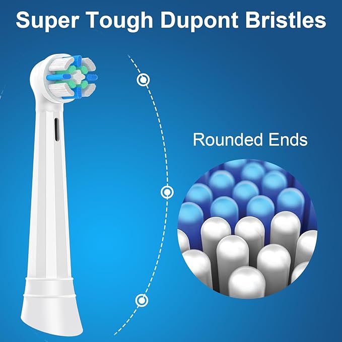 8 Pack iO Replacement Heads Compatible with Oral B iO, for Oral B iO 2/3/4/5/6/7/8/9/10 Series Toothbrushes, Medium Bristles, Soft Yet Effective, White