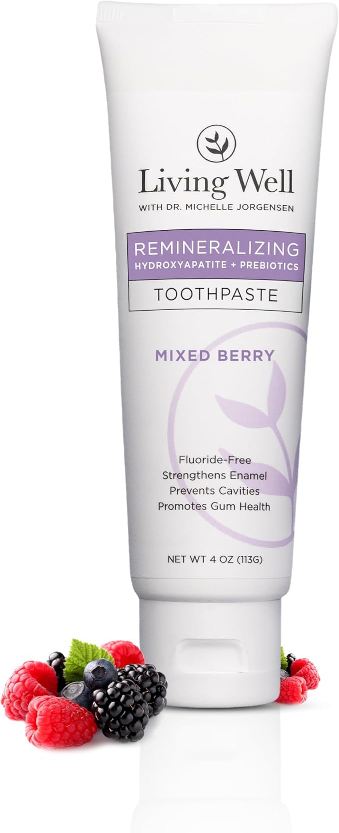 Kids Hydroxyapatite Toothpaste – Natural Mixed Berry – Fluoride-Free Remineralizing Toothpaste with PROtektin – Strengthens Enamel & Supports Oral Microbiome – 4 oz