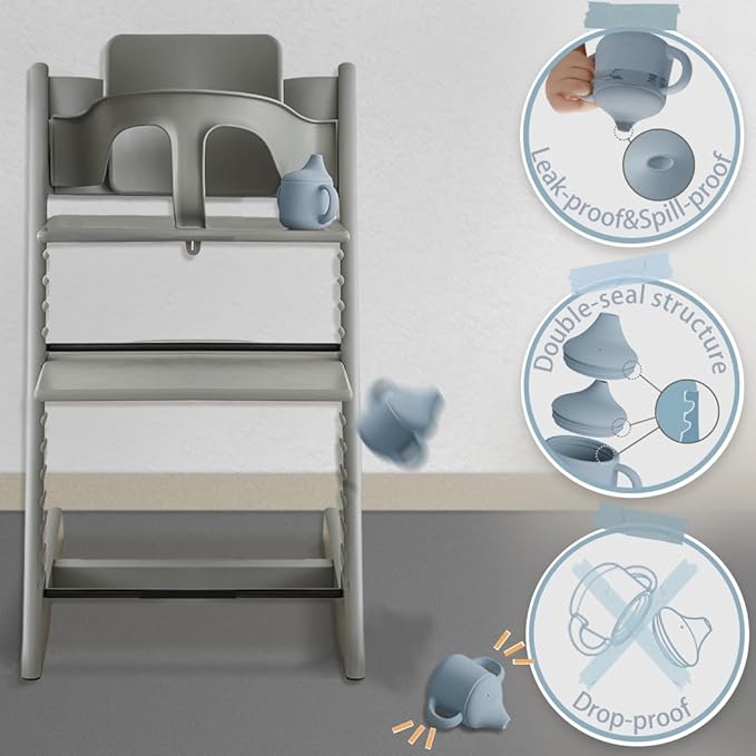 Moonkie Silicone Baby Sippy Cups | 3 Stages Training Cup Straw Cup for Infants Toddlers and Kid | 4 oz 1Pack