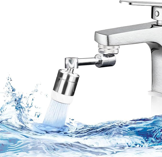 1080° Swivel Faucet Extender Faucet Extender Universal Sink Faucet Adapter with 2 Mode Rotatable Faucet Aerator Heavy Duty Brass Splash Filter Extension for Kitchen Bathroom Sink
