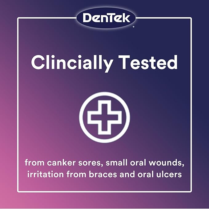 DenTek Canker Relief Patches for Canker Sore Pain Relief, Helps Relieve Soreness from Braces & Oral Wounds, 6 Count