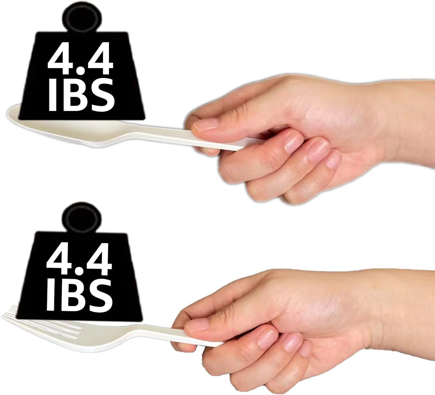 MISISIPI [7In 200Pcs] 100% Compostable Forks and Spoons Utensils Cutlery Silverware Heavyduty Eco-friendly Disposable Plastic free Forks and Spoons Utensils Cutlery Silverware for Party BBQ Lounge