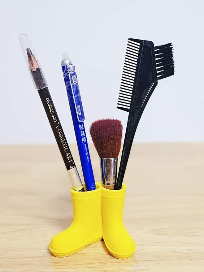 2 Pack Rain Boot Toothbrush Holder Silicone Cute Organizer for Your Bathroom Perfect Toothbrush Holder for Children,Safety Razor Stand Multi Purpose Bathroom Accessory (Boots)