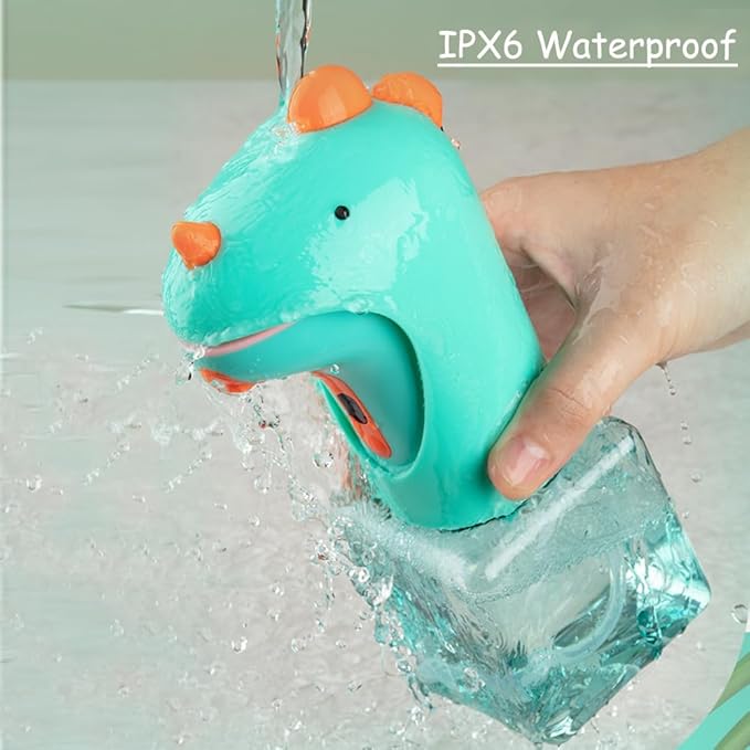 Kids Soap Dispenser - Touchless Cute Dinosaur Automatic Hand Foam Soap Dispenser, IPX6 Waterproof 8.5oz/ 250ml for Bathroom Countertop, Kitchen, Office, Hotel, Preschool