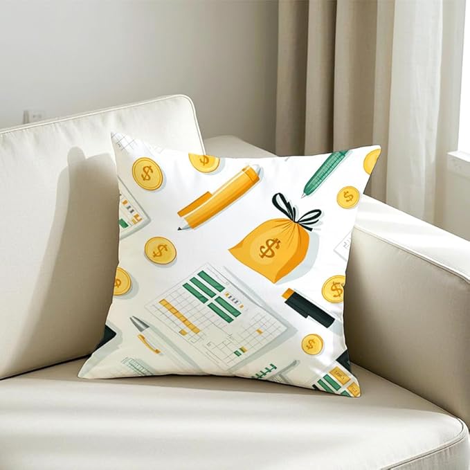 Cirzone Accountant Gifts for Women -18x18Inch Accountant Throw Pillow Cover Funny Accountant Gifts with Gift Box Perfect Birthday Accounting Graduation CPAS Gifts for Home Sofa Decor