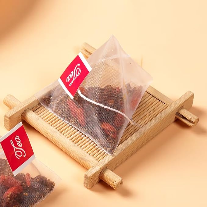 Goji Dodder Seed Five Flavor Berry Men’s Herbal Blend Tea – 枸杞菟丝子五味子茶 – 3.5oz/100g (30 Pyramid Tea Bags), Natural, Caffeine-Free, Non-GMO, Supports Vitality & Wellness