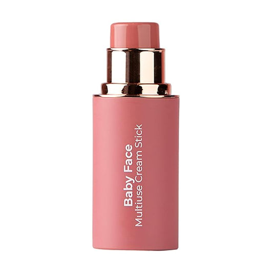 MCoBeauty - Baby Face Multiuse Cream Stick for Lips and Cheeks - Blush Stick in Pink Rose Shade - Contains Moisturising Jojoba Seed Oil, Coconut Oil and More - Peony Rose