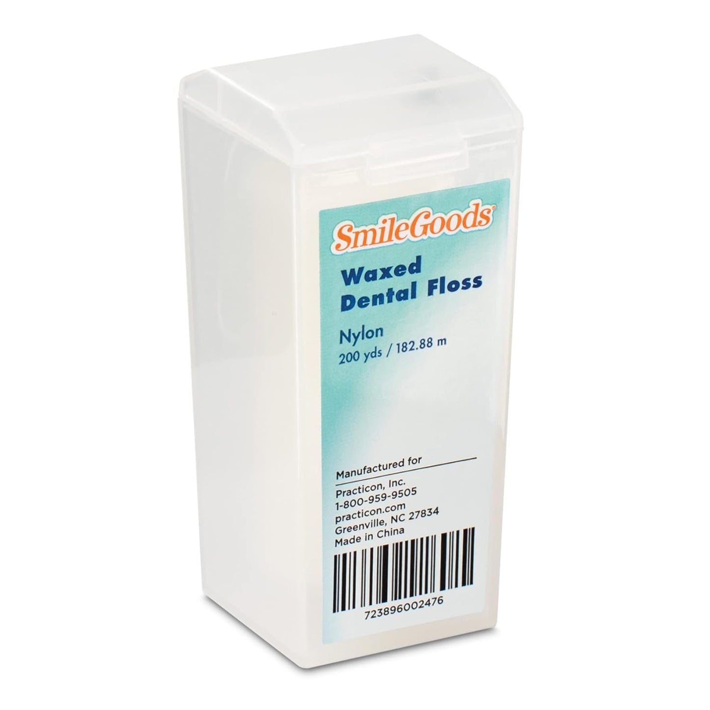 SmileGoods Waxed Dental Floss, 200 Yard, Unflavored