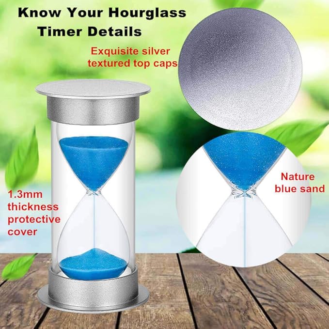 SuLiao 5 Minute Sand Timer, Plastic Hourglass Sand Clock Timers,Small Hour Glass Watch 5 Min, Colorful Sandglass Timer for Kids, Games, Classroom, Kitchen, Decor