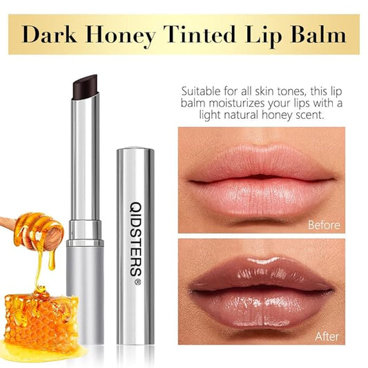 Honey Lipstick Tinted Lip Balm, Sheer Hydrating Lip Stain for All Skin Tones, Natural Lightweight Lips Gloss Makeup for Women, Vegan & Cruelty-Free