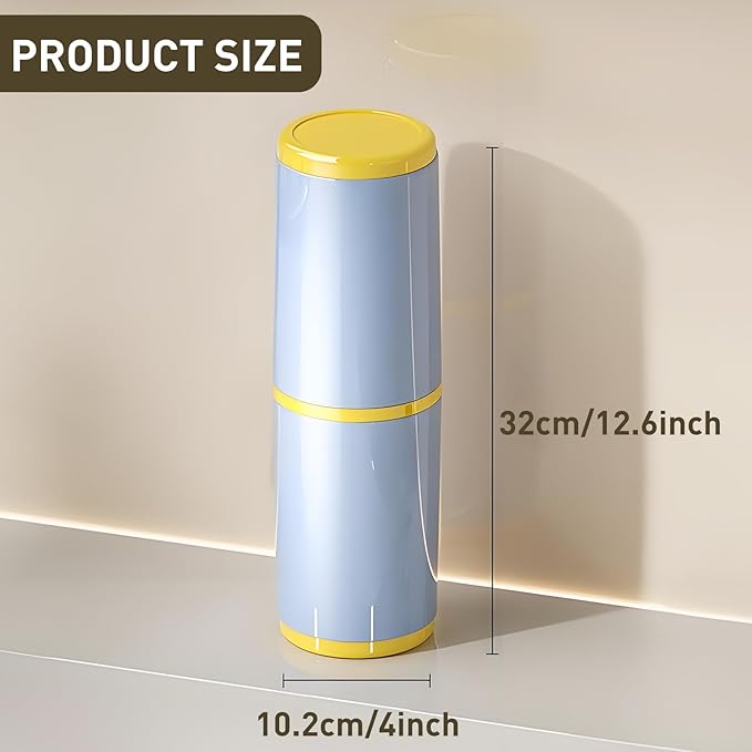 Toothbrush Cup with Cover – Leak-Proof Seal, Large Capacity for Electric Toothbrushes, Detachable 2-in-1 Design | Portable for Travel, Home & Office | Ideal for Travelers, Families, Students (Blue)