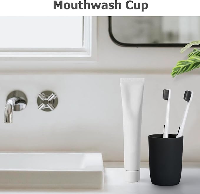 Topsky 4-Pack Bathroom Tumbler - Plastic, Reusable Drinkware for Toothbrush, Mouthwash, Brushing